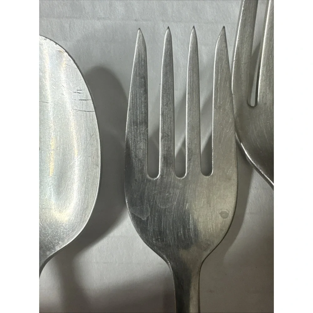 Sears WOOD DALE Stainless Floral Flatware Teaspoon‎ Salad, Dinner Fork, Knife